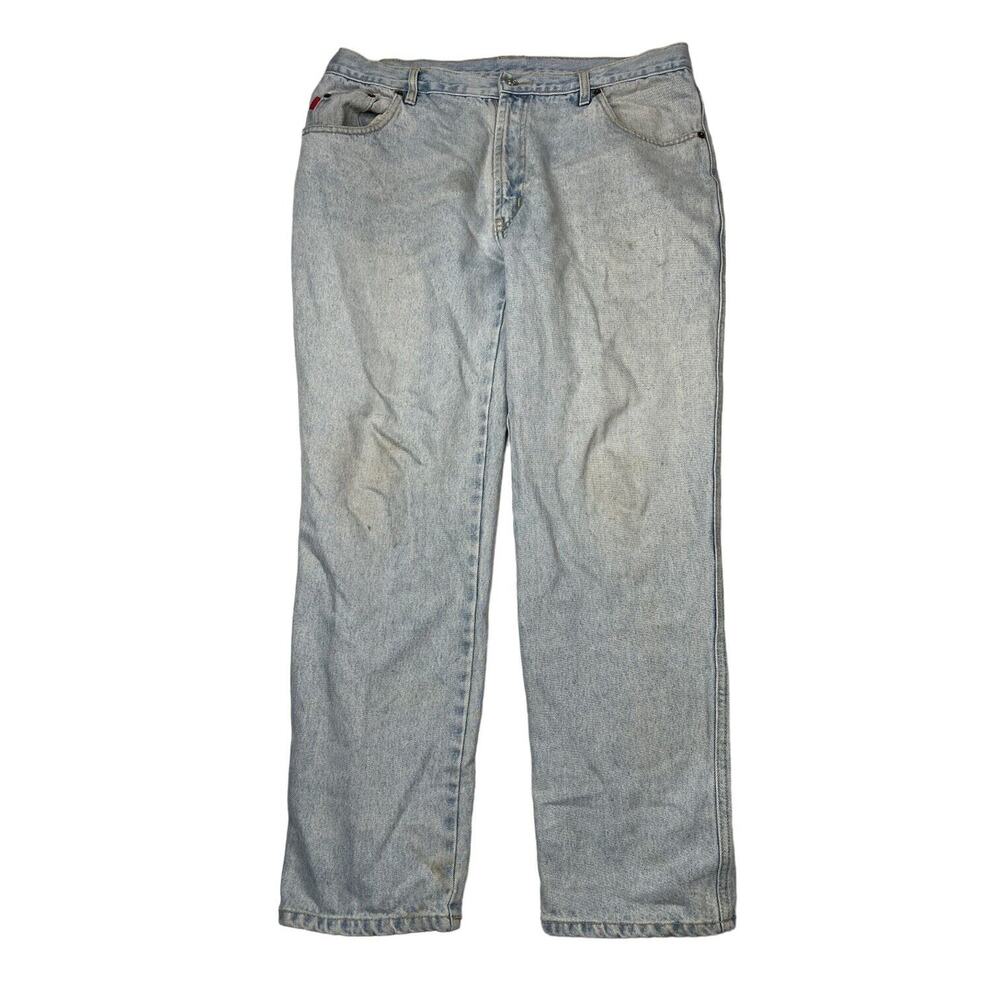 Bugle Boy VTG 90s Relaxed Fit Straight Leg Dad Jeans Light Wash Mens 38x30